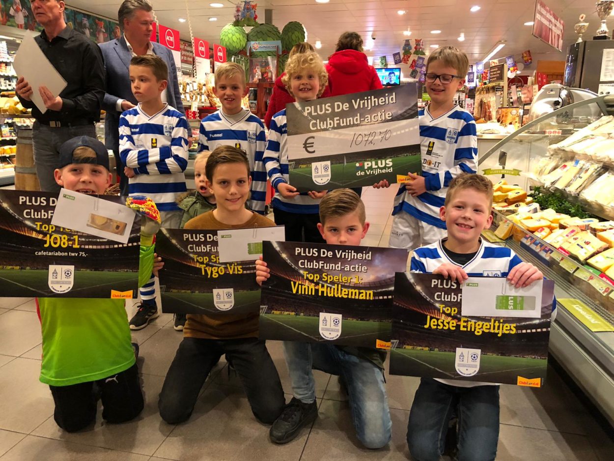 CLUBFUND-actie in samenwerking met PLUS De Vrijheid is uiterst succesvol verlopen