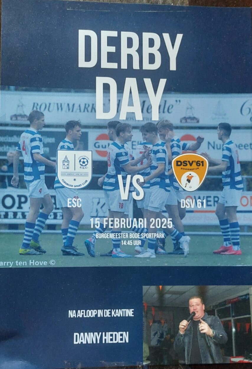 Optreden Danny Heden na derby ESC 1 – DSV’61