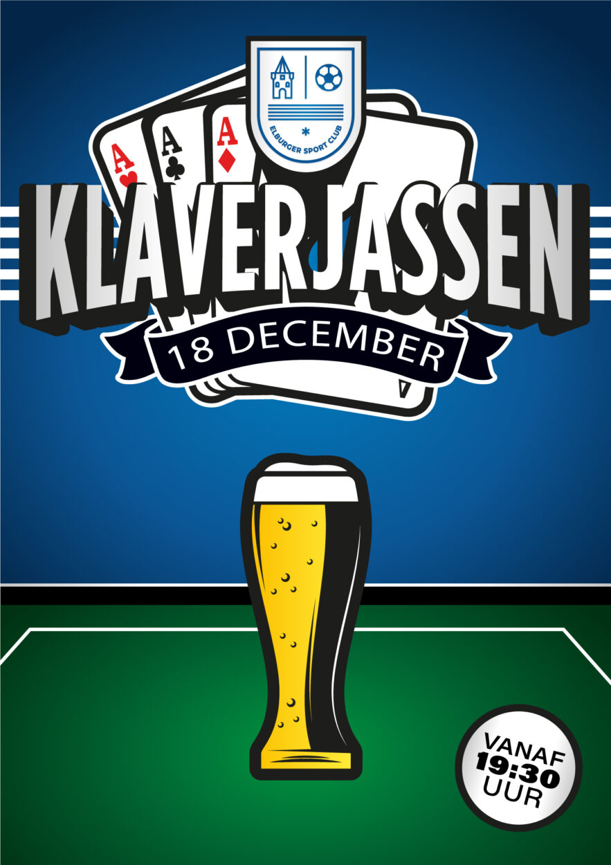 Kerstklaverjassen supportersvereniging `Blauw-Wit`op donderdag 18 december ’25