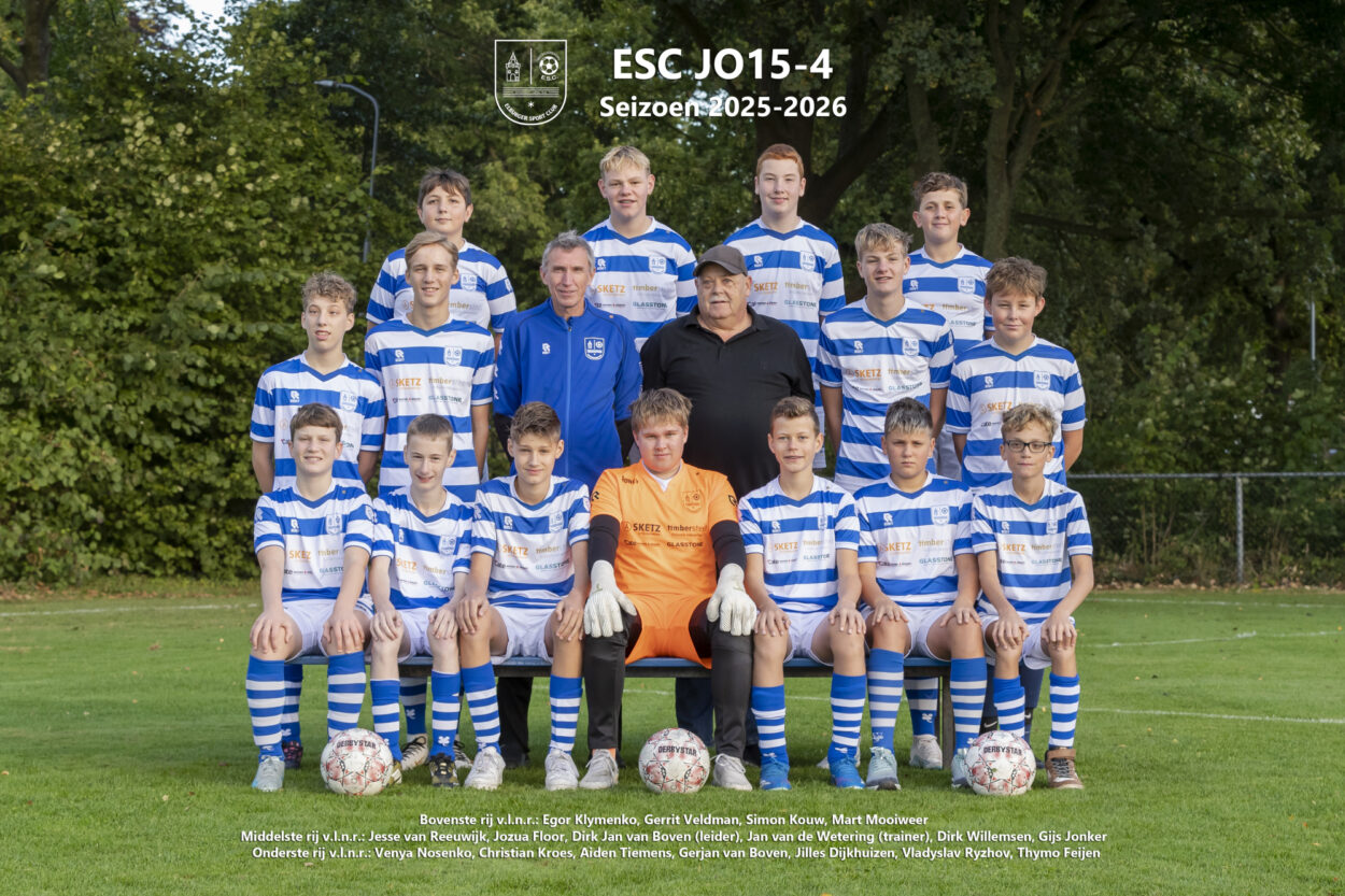 ESC JO15-4 zaterdag naar de bekerfinale in Oldebroek